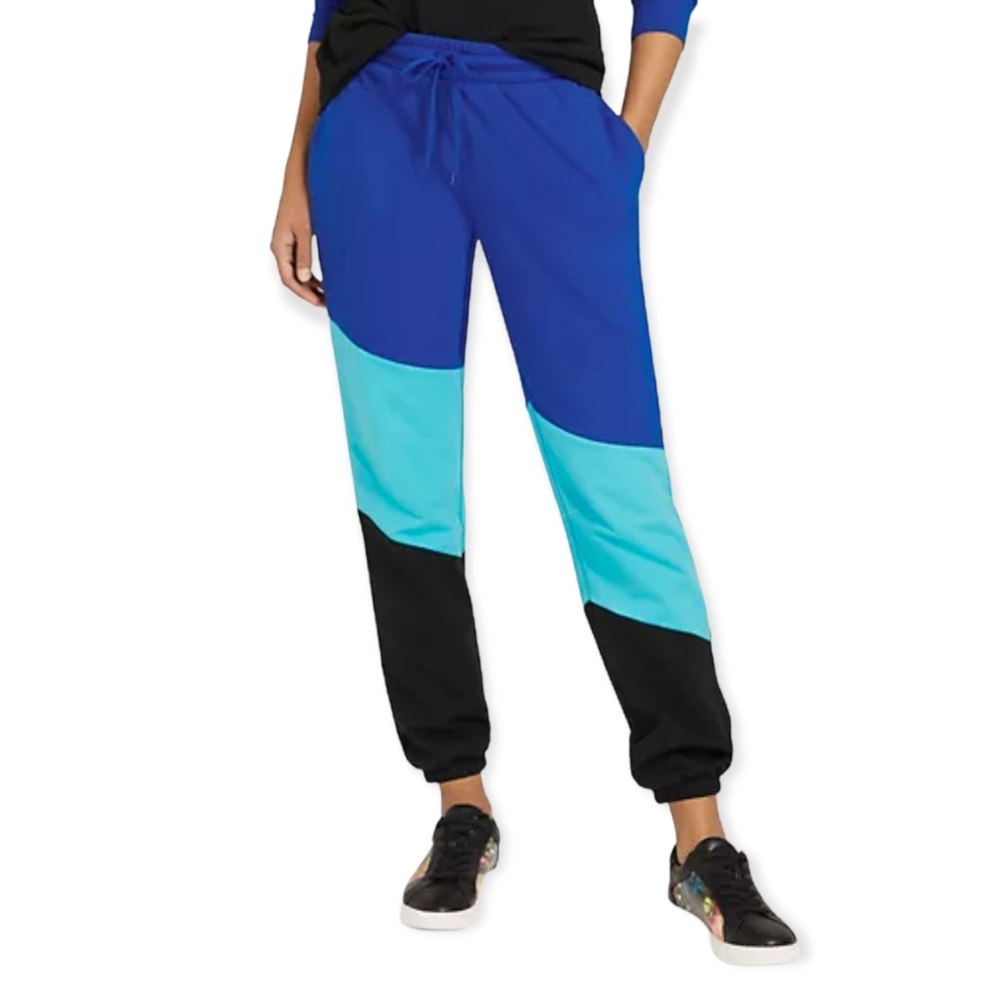 New York & Company Colorblock French Terry Jogger Pants NWT